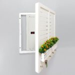⁦تابلوه خشبي غطاء لوحة الكهرباء - أبيض 2⁩ - الصورة ⁦3⁩