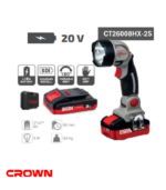 ⁦كشاف LED بطارية 20 فولت 2 امبير + شاحن - موديل CROWN – CT26008HX-2S⁩ - الصورة ⁦7⁩