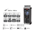 ⁦متر ليزر كراون 100 متر ديجيتال موديل CROWN – CT44035⁩ - الصورة ⁦3⁩