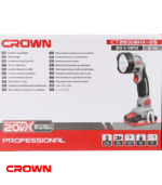 ⁦كشاف LED بطارية 20 فولت 2 امبير + شاحن - موديل CROWN – CT26008HX-2S⁩ - الصورة ⁦2⁩