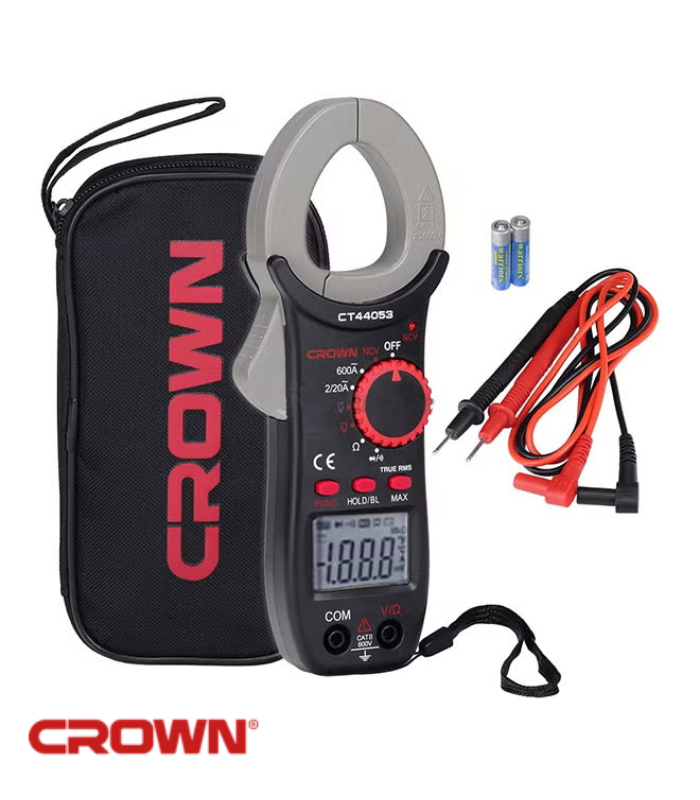 جهاز قياس كلامب ميتر كراون امبير 600 فولت 750 ديجيتال CROWN – CT44053 جهاز قياس كلامب ميتر كراون امبير 600 فولت 750 ديجيتال موديل CROWN – CT44053 - الصورة 1